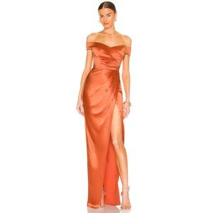 SAU LEE x REVOLVE Gwyneth Gown in Copper NWT Luxury